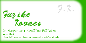 fuzike kovacs business card